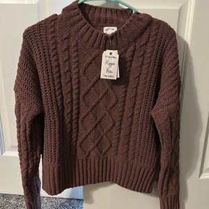 Super soft plum knit sweater